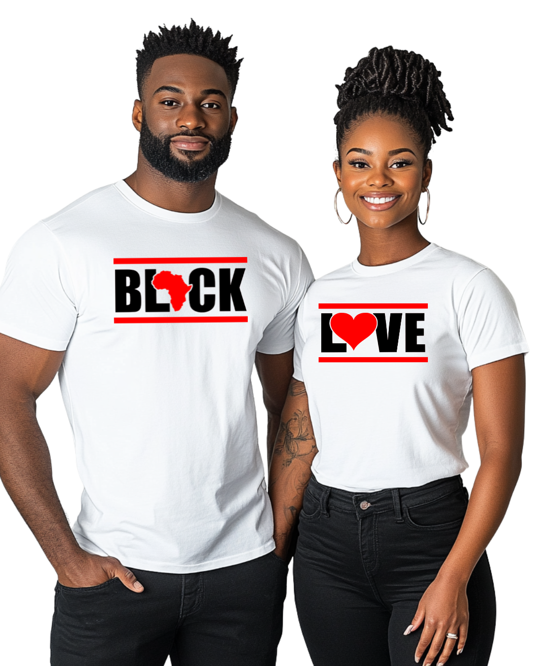 Black Love White Shirt